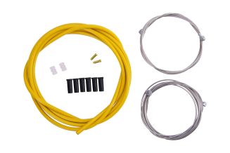 Set cablu + camasa frana CONTEC Neostop fata/spate - Yellow