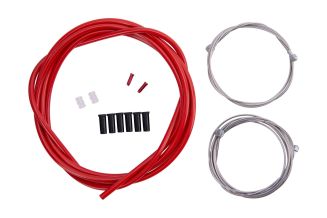 Set cablu + camasa frana CONTEC Neostop fata/spate - Red